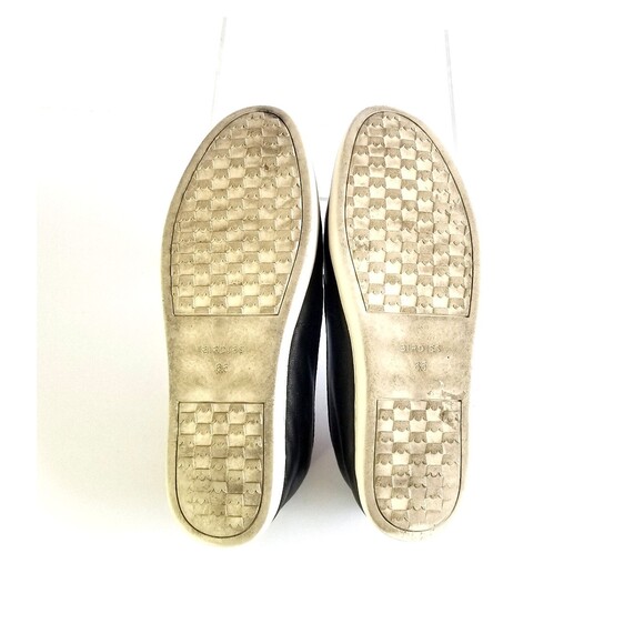 BIRDIES The Swift Black Leather Slip On Sneakers Sz 6.5 Flat White Soles - Picture 11 of 15